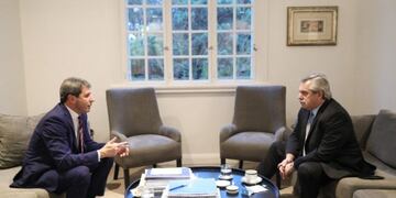 El gobernador Uñac reunido con el presidente Fernández en Olivos