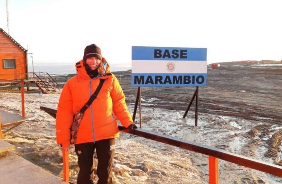 Joven concordiense de campaña en la Antártida
