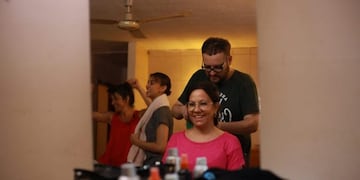 Miss Bolivia en la filmación de \