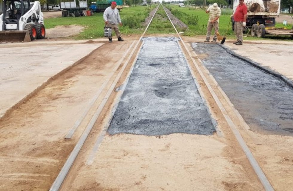 Arreglos en calle Azcuénaga y Laprida de Marcos Juárez