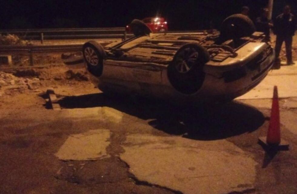 Vuelco en la Autopista de las Serranías Puntanas