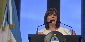 DYN23, BUENOS AIRES, 12/08/2016, LA MINISTRA DE SEGURIDAD PATRICIA BULLRICH BRINDA CONFERENCIA DE PRENSA EN CASA DE GOBIERNO. FOTO:DYN/LUCIANO THIEBERGER. buenos aires patricia bullrich nueva amenza de bomba en casa rosada ministra de seguridad conferenci