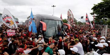 Una multitud despidió a Flamengo antes de la final de la Copa Libertadores\u002E (REUTERS)