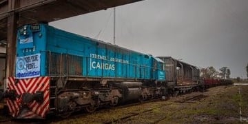 Equipo de los Trenes Argentinos de Cargas (TAC) exUrquiza llegando a Garupá en la segunda semana de julio 2020\u002E
