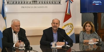 Conferencia de Omar Perotti y Carlos Parola (Gobierno de Santa Fe)