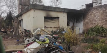 La Calera: casa afectada por el incendio\u002E