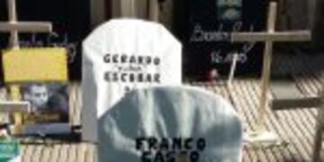 Los encargados de la protesta reclamaban avances en la investigaciu00f3n de los homicidios.