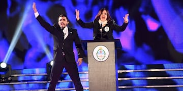 Leticia Bredice como Cristina, en ShowMatch\u002E Fotos de Laflia, por Jorge Luengo\u002E