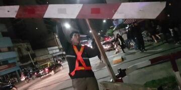 Guardabarrera en San Martín