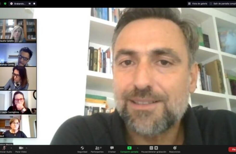 Ramón Mestre y Laura Alonso, en otro encuentro virtual de la UCR Córdoba