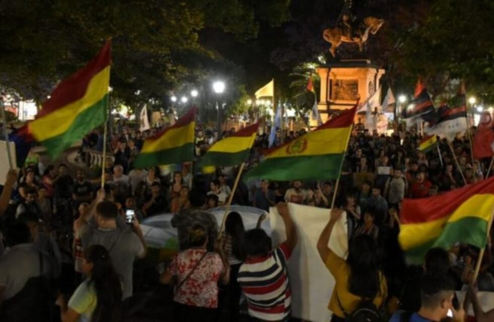 Los puntanos se manifestaron por la situación en Bolivia