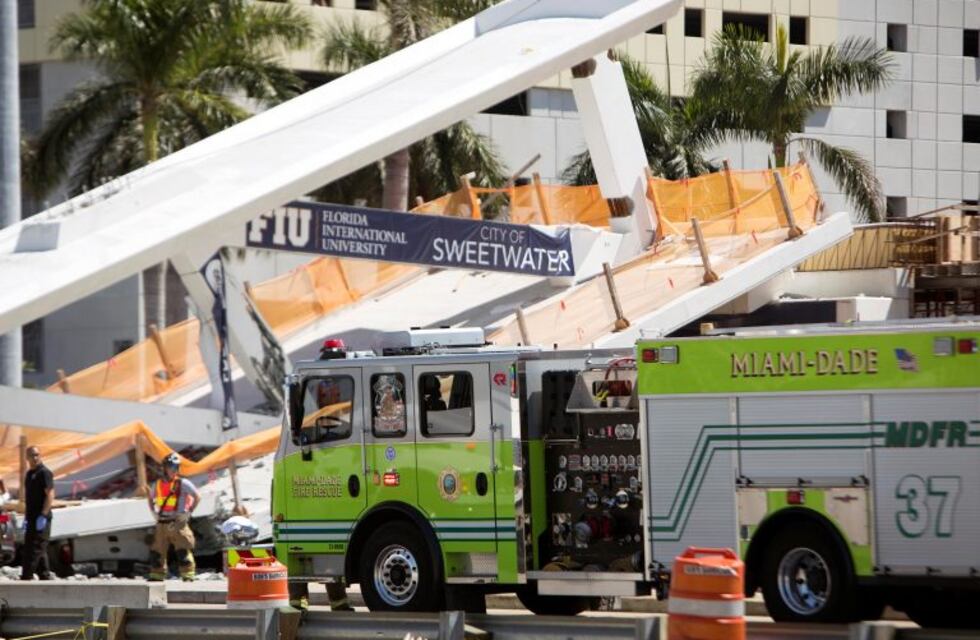 Miami: confirman que hay seis personas fallecidas por el derrumbe del puente