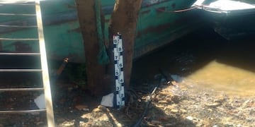 En virtud de la altura del río en correspondencia con el hidrómetro se pasó de la etapa de evacuación a alerta