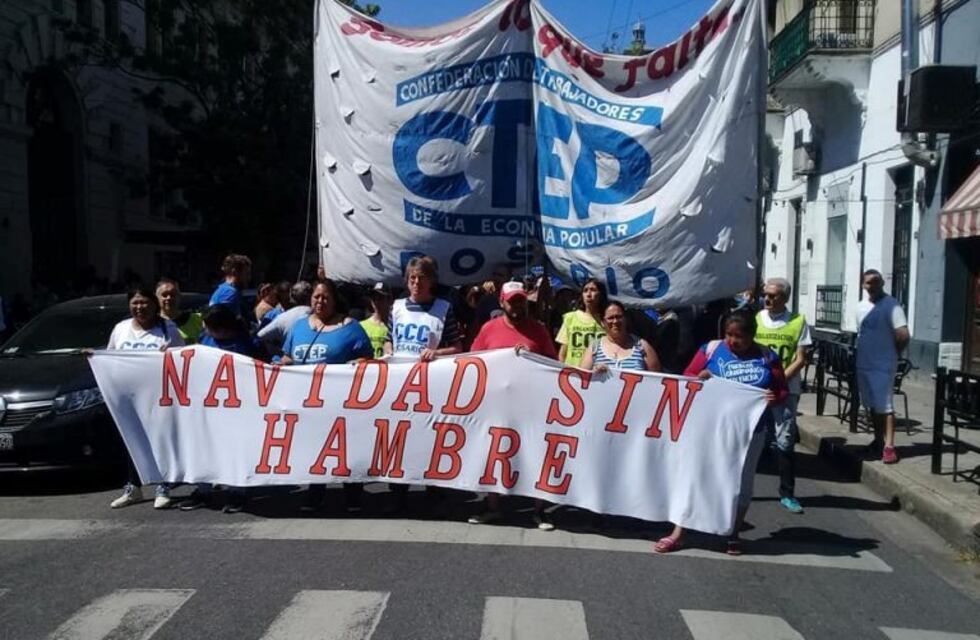 Organizaciones sociales se movilizaron por "una Navidad sin hambre"