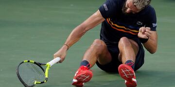 El tenista francés Benoit Paire se fue abucheado en el ATP 500 de Washington\u002E (AP Photo/Carolyn Kaster)