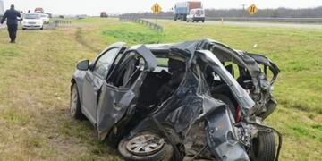 La colisión ocurrió este miércoles a la mañana en el kilómetro 253\u002E (Juan José García)