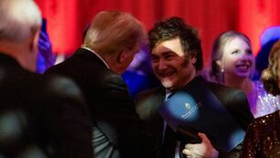 Javier Milei viajó a Estados Unidos para la asunción de Donald Trump. (AP)