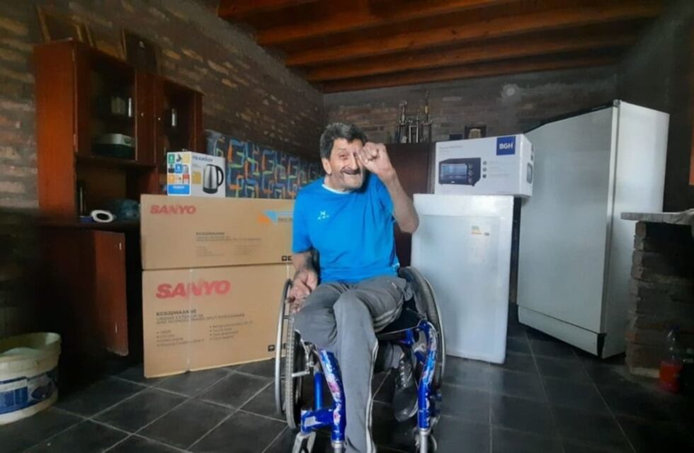 Solidaridad sanjuanina: gracias a una colecta, le equiparon la casa a un atleta paralímpico