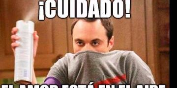 Infaltable el meme con el personaje de The Big Bang Theory, Sheldon Cooper, mostrando su desapego por el romance.