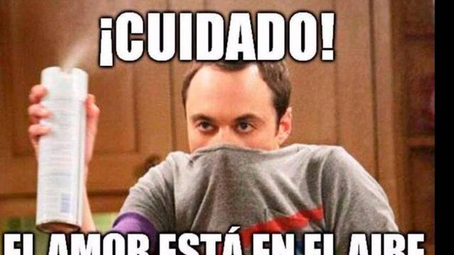Infaltable el meme con el personaje de The Big Bang Theory, Sheldon Cooper, mostrando su desapego por el romance.
