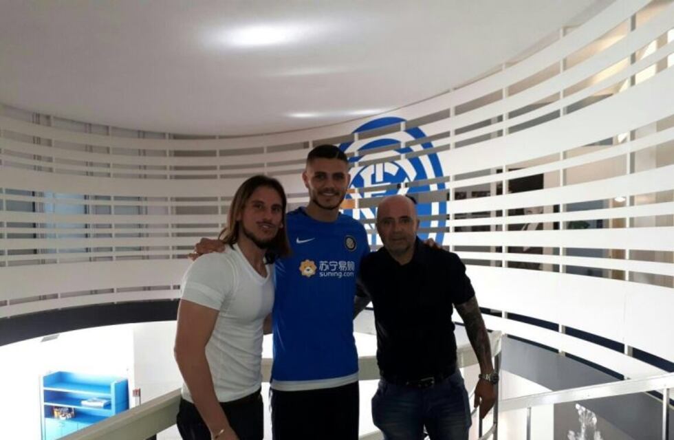 Sampaoli estuvo con Icardi en Milán