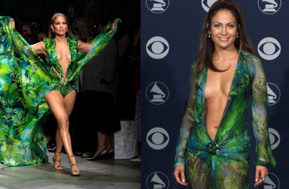 Jennifer Lopez usó un vestido con el que había desfilado 20 años atrás