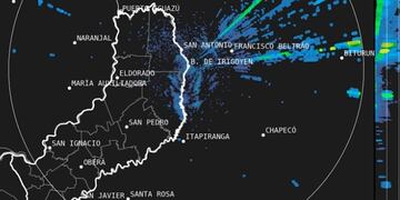 Bernardo de Irigoyen en Misiones con temperaturas bajo cero este miércoles 14 de agosto 2019\u002E (Servicio Meteorológico Nacional)