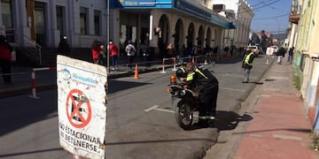 Filas en el banco de calle Lamadrid
