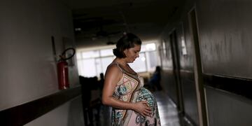 Juliana Gomes, who is eight months pregnant, poses for a picture at the IMIP hospital in Recife, Brazil, January 28, 2016. Juliana thinks that the birth of her daughter will be a personal victory. Zika infection has been linked to an unprecedented surge i