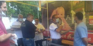 Los combatientes de Malvinas acercaron el almuerzo este mediodía\u002E