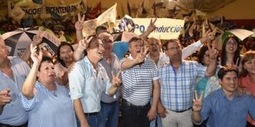 Domingo Peppo en el acto por el Día de la Lealtad Peronista\u002E (Foto: @domingopeppo)