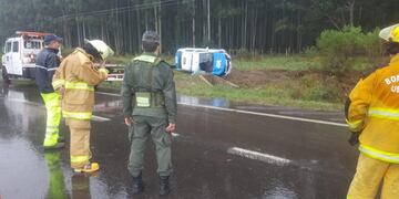 Accidente Ruta14\nCrédito: Bomberos