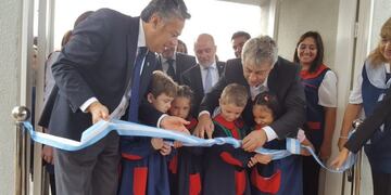 Cornejo en el inicio del ciclo lectivo 2017 en el Jardu00edn 0-109 de San Martu00edn.
