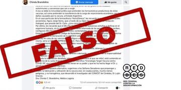 Son falsas las afirmaciones de Chinda Brandolino sobre la vacuna contra el nuevo coronavirus\u002E (REDdes)
