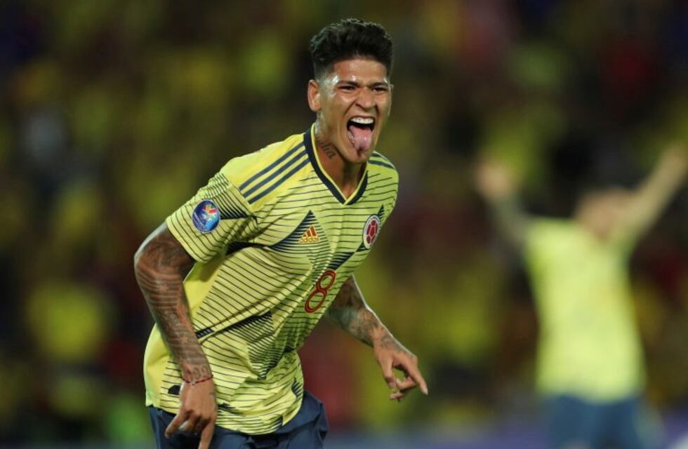 El volante de River, Jorge Carrascal, metió un golazo maradoniano en el Preolímpico Sub 23