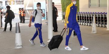Jugadores de Boca viajando hacia Paraguay (Foto: Clarín)