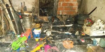 El fuego devoró gran parte del merendero \