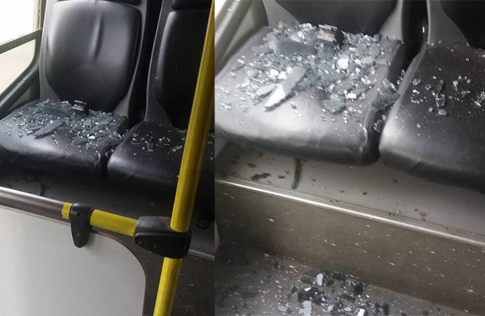 Susto de los pasajeros del Expreso que nuevamente fue apedreado en la autopista