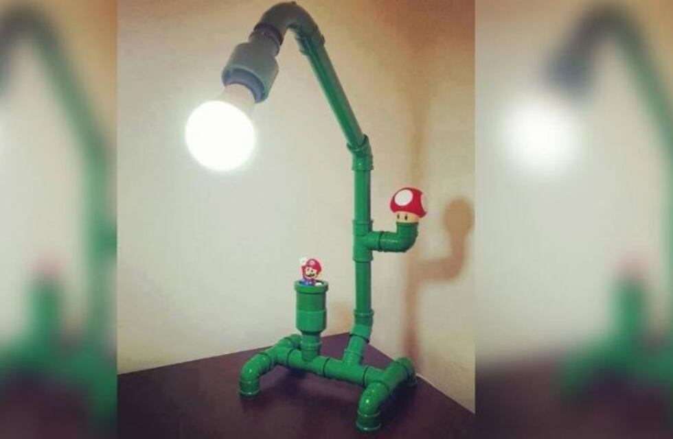 El padre del año: su hijo vio una lámpara de Super Mario y el le creó una mejor