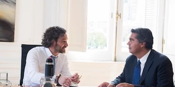 Santiago Cafiero con Jorge Capitanich\u002E