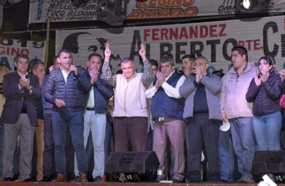 Acto del peronismo en Monteros: fue presidido por el vicegobernador Osvaldo Jaldo