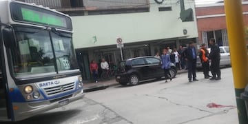 Accidente en pleno centro salteño\u002E (Web)