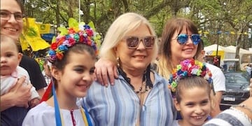 Lilita Carrió en Oberá durante la Fiesta Nacional del Inmigrante\u002E (Twitter)