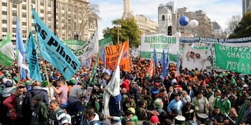 Protesta en el centro porteño