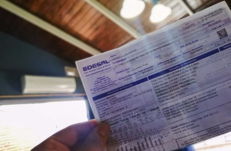 Se aprobó el 15% de aumento en la factura de luz en San Luis