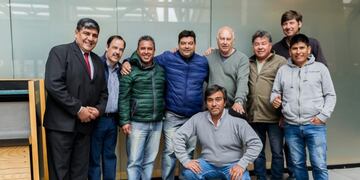 Visita del hijo de Juan Manuel Fangio a Tierra del Fuego