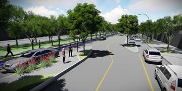 Asu00ed se veru00eda el centro de Guaymallu00e9n con las obras realizadas del Metrobus.