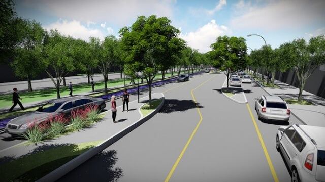 Asu00ed se veru00eda el centro de Guaymallu00e9n con las obras realizadas del Metrobus.