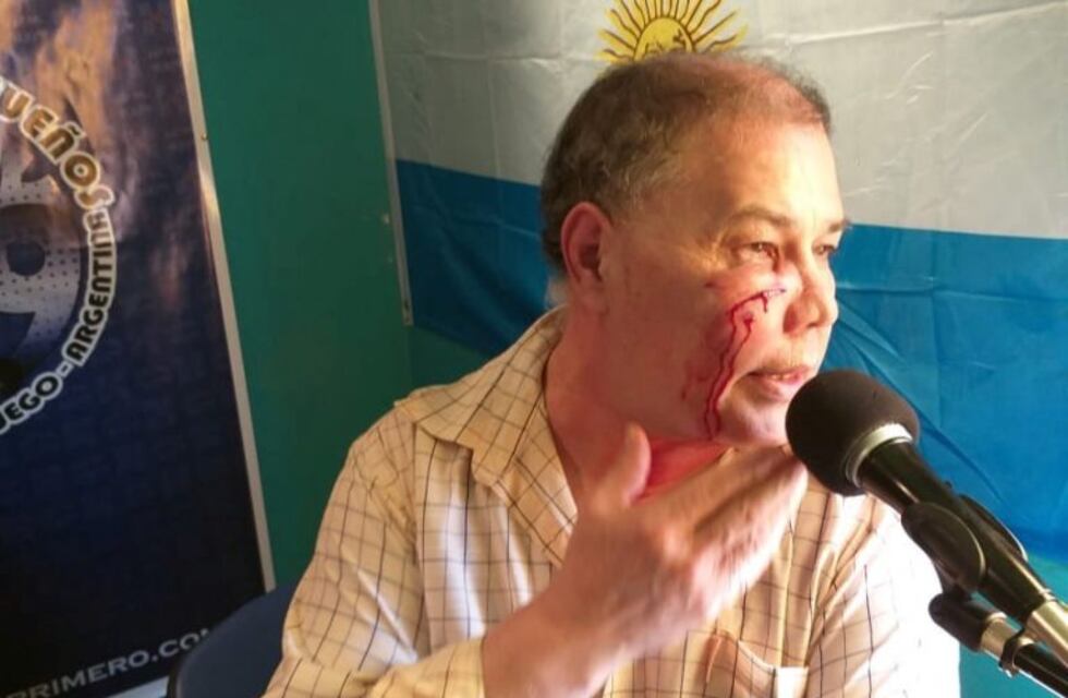 Brutal agresión a un periodista fueguino en pleno programa