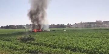 Un avión militar se estrelló en España tras la fiesta nacional en Madrid: murió el piloto\u002E